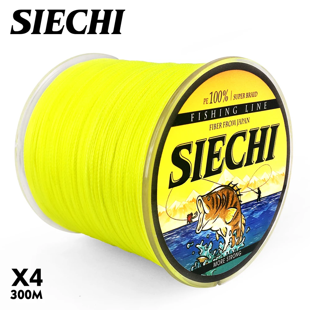SIECHI Braid Fishing line 300M 4 Strands Multifilament Fishing Wire Carp Fishing 12 15 20 30 38 43 52 62 83lb SIECHI Braid Fishing line 300M 4 Strands Multifilament Fishing Wire Carp Fishing 12 15 20 30 38 43 52 62 83lb