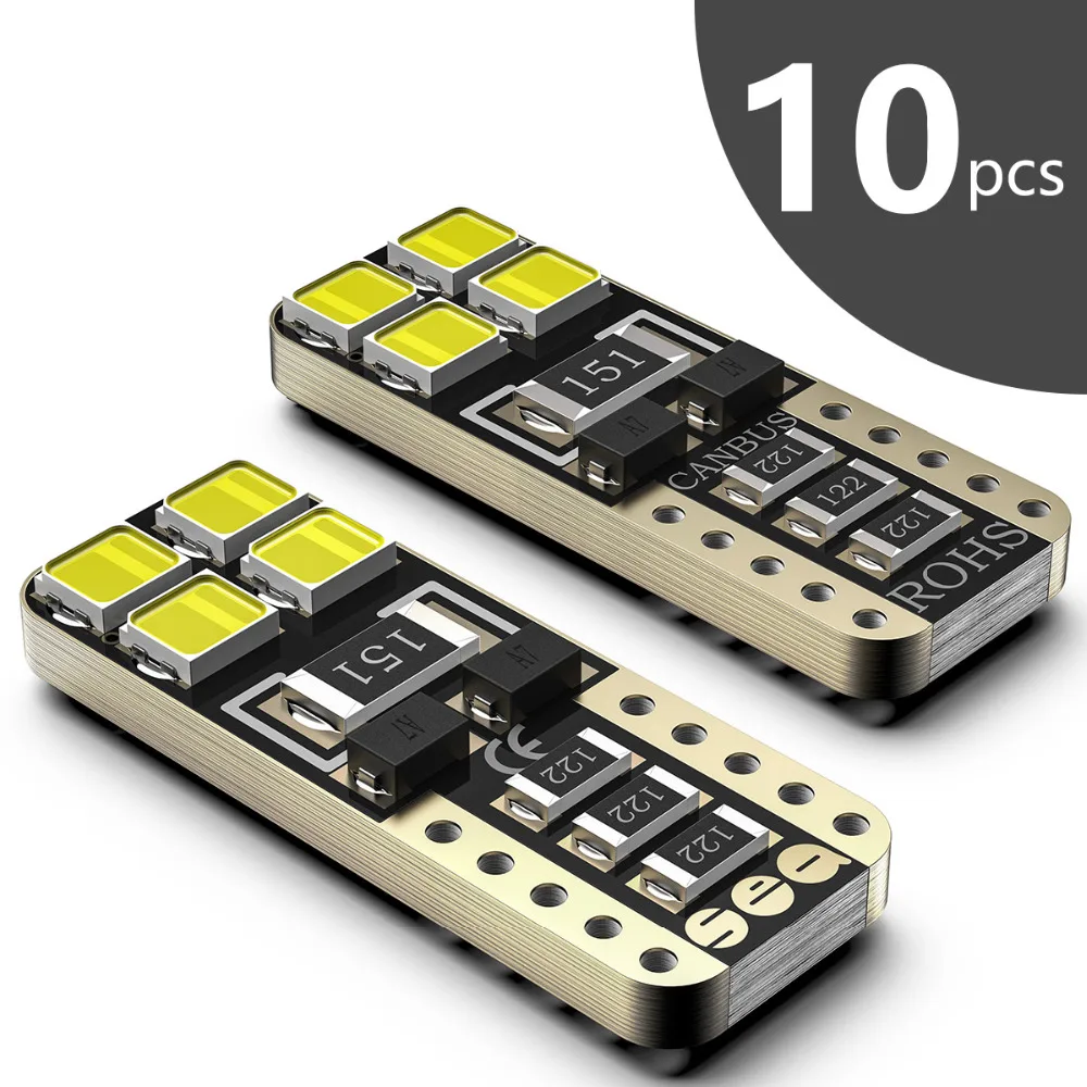 SEALIGHT 10 шт. T10 W5W 168 LED 2825 лампы салона автомобиля 194 501 боковой клин авто Купол Карта