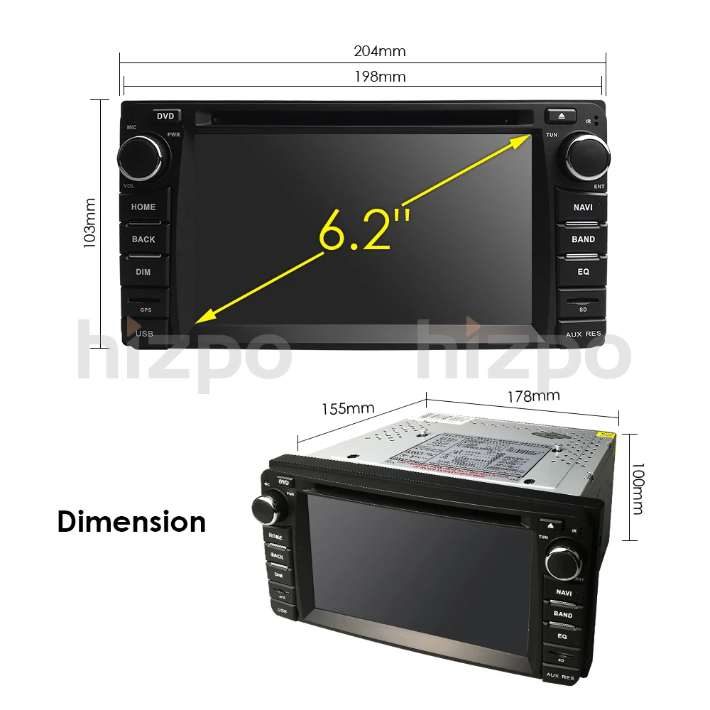 Excellent 2 din car radio gps navigation Car Dvd Monitor Player For Toyota Hilux Vios Old Camry Prado Rav4 2003-2008 Rds BT SWC CAM MAP CD 3