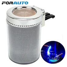 FORAUTO автомобильная пепельница со светодиодной подсветкой пепельница для сигар автомобильный Стайлинг пепельница для дыма цилиндр держатель для чашки контейнер для мусора чашка для хранения