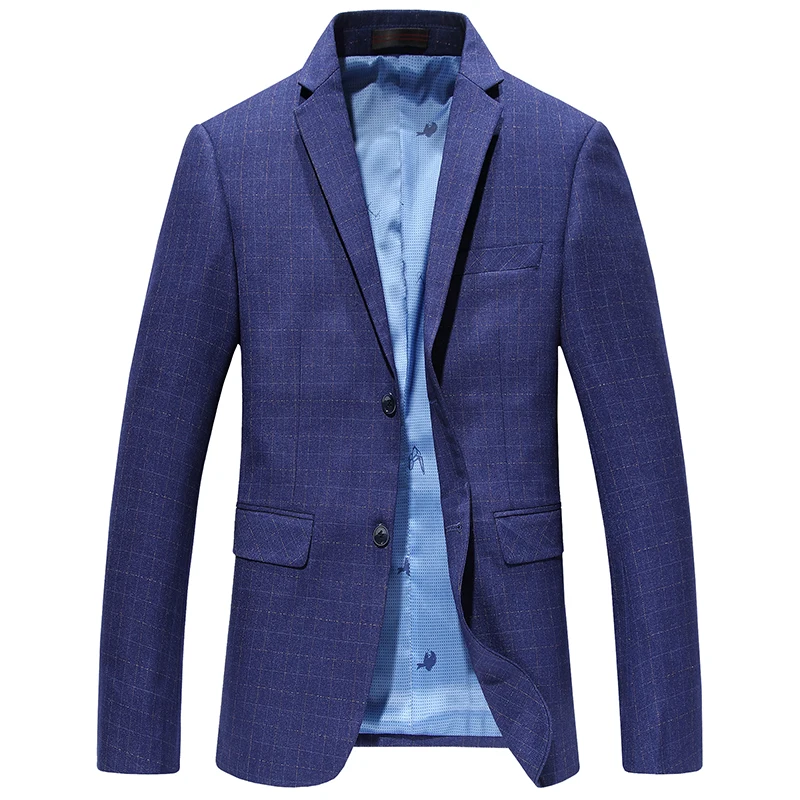 Casual Suits for Men Blue spring autumn Brand Classic suit Masculine ...