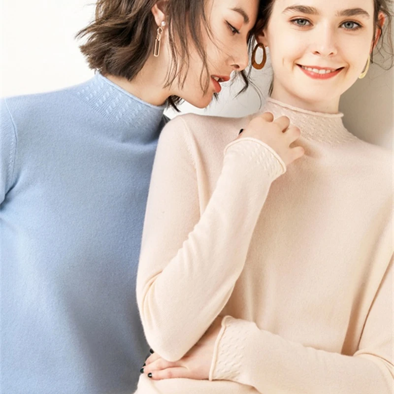 

Soft Cashmere Elastic Sweaters and Pullovers for Women Autumn Winter Sweater O-Neck Female Wool Knitted Brand Tops Women Clothes