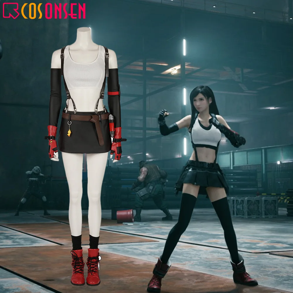 Костюм аниме финальная фантазия VII для косплея Tifa Lockhart FF7 Женский костюм на