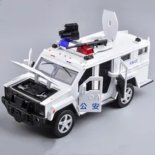 Распродажа 1:32 специальный полицейский бронированный автомобиль сплава модель, моделирование детский звук и свет оттяните назад Игрушечная модель автомобиля