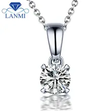 Элегантное ожерелье из белого золота 18 К с бриллиантами и подвеской в D-E цвете для женщин, ювелирные изделия для свадебной вечеринки, Подарок на годовщину WP078