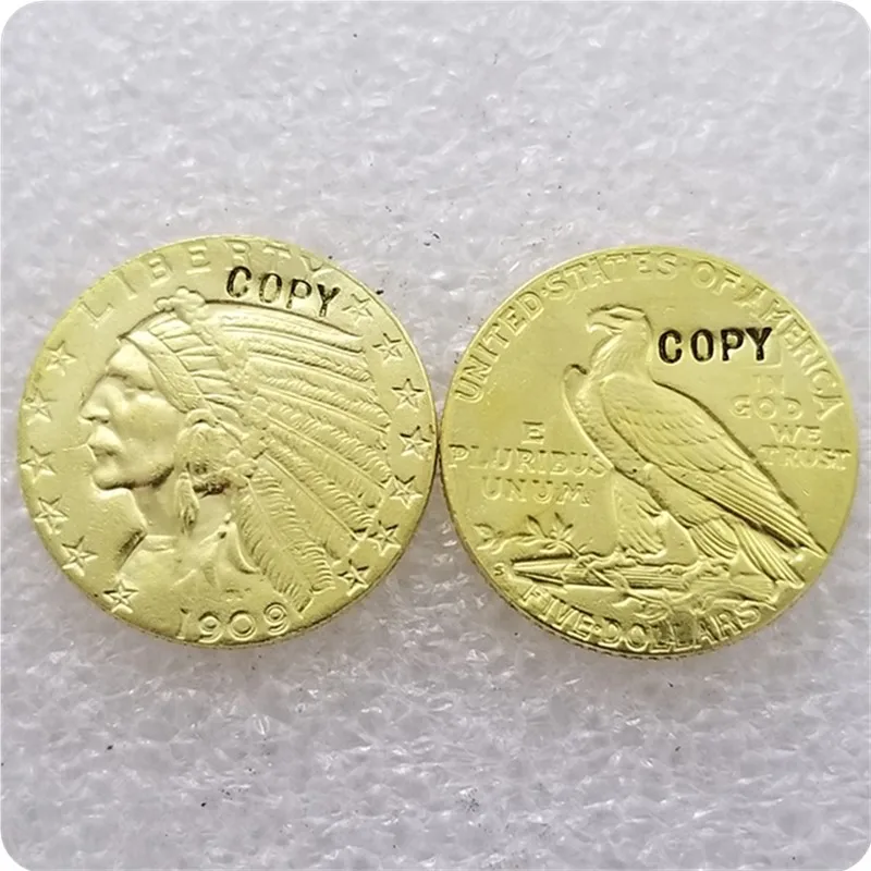 Usa 1909 P D S 5 Indian Head Quarter Eagle Gold Coin Copy Coins Non Currency Coins Aliexpress