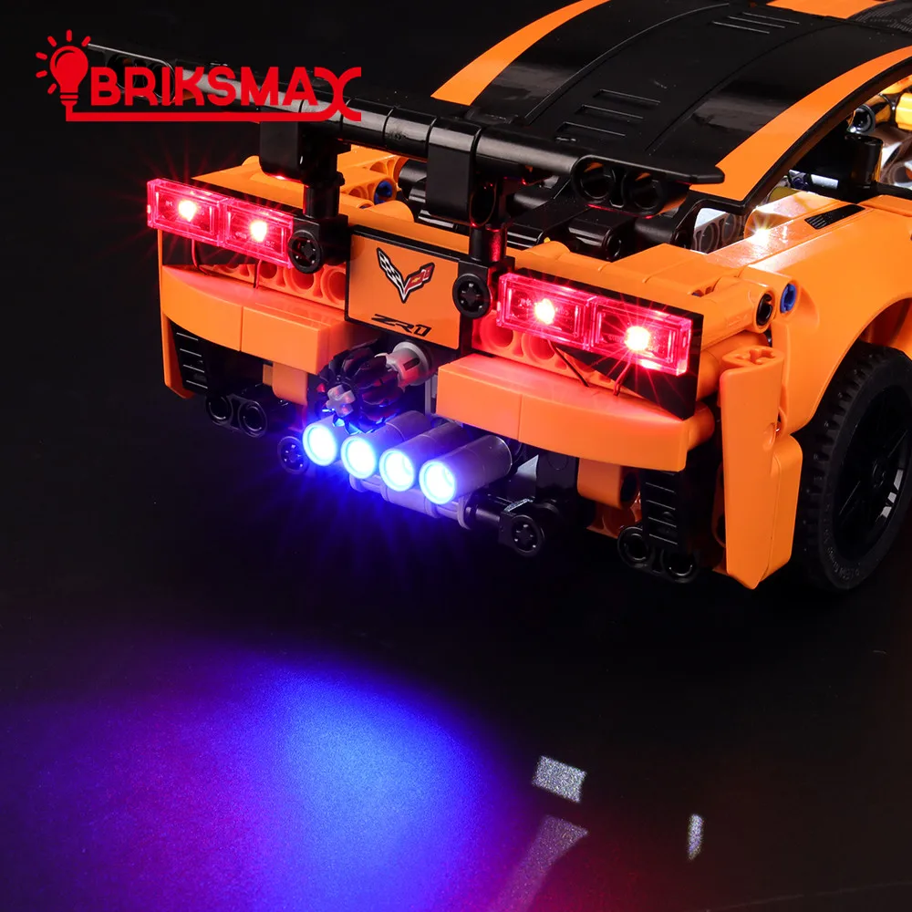 BriksMax комплект освещения для серии Technic Chevrolet Corvette ZR1 строительные блоки, совместимые с 42093(не включают модель
