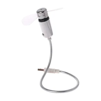 

gadget-NoEnName_Null Flexible Gooseneck USB LED Clock Fan with Real Time Display For Notebook PC-mouse pad