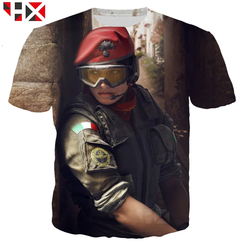 

2019 Hot Game Rainbow Six Siege 3D Print T Shirt/Hoodie/Sweatshirt Unisex Hip Hop Cool Street Tops HX113