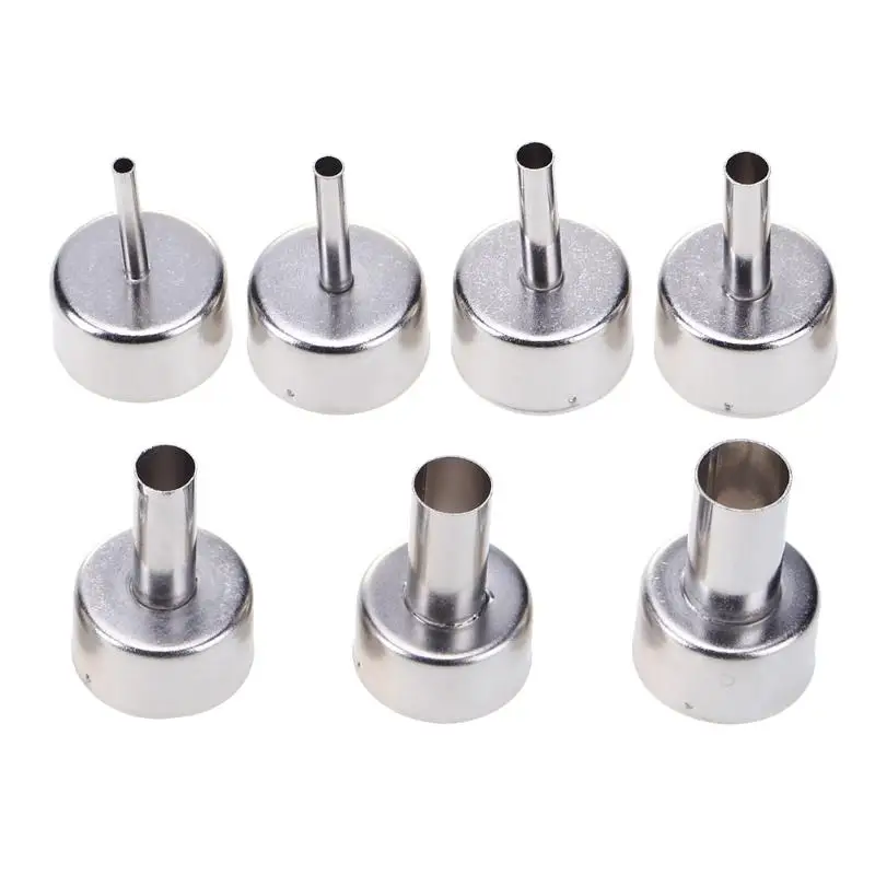 7PCS/set Hot Air Soldering Station Heat Gun Round Nozzles for 858 Wind