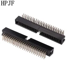 10 шт. DC3 50 Pin 2x25Pin прямоугольный двухрядный шаг 2,54 мм двойной разделенный штырь штекер IDC разъем шлейф Высокое качество