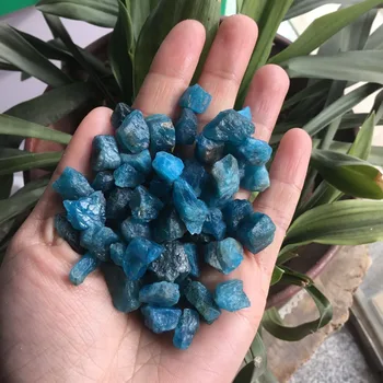 

Natural Blue apatite crystal gravel Stone Rough apatite stone