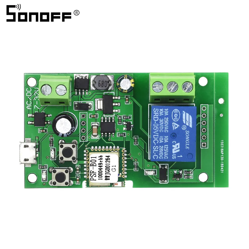 

Sonoff 5-32V Inching/Self-Locking Switch Remote Control Timing Wifi Wireless Remote Control Smart Home Access Control