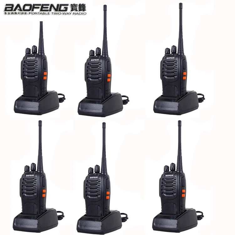 6 шт. двухсторонняя рация портативная Pofung Bf-888s Baofeng 888s с 5 Вт CB радио сканером