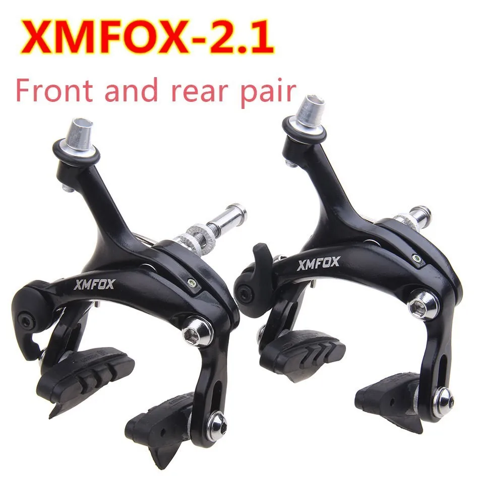 XMFOX-2.1 Road Brake Dual Pivot Bike Aluminum Side Pull Caliper Brake Front Rear Brake Road Racing Bicycle Brake Accessories