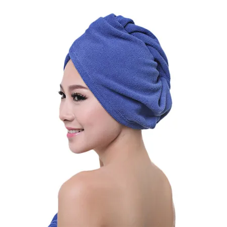 Модные женские Впитывающее микроволокно полотенце тюрбан волос-сушильный душ колпачок s хвост держатель купальный колпачок банный халат шляпа 10 цветов - Цвет: 6