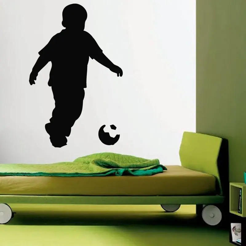 Football Player Sticker Sports Soccer Decal Helmets Girl Kids Room Name Posters Vinyl Wall Decals Football Sticker