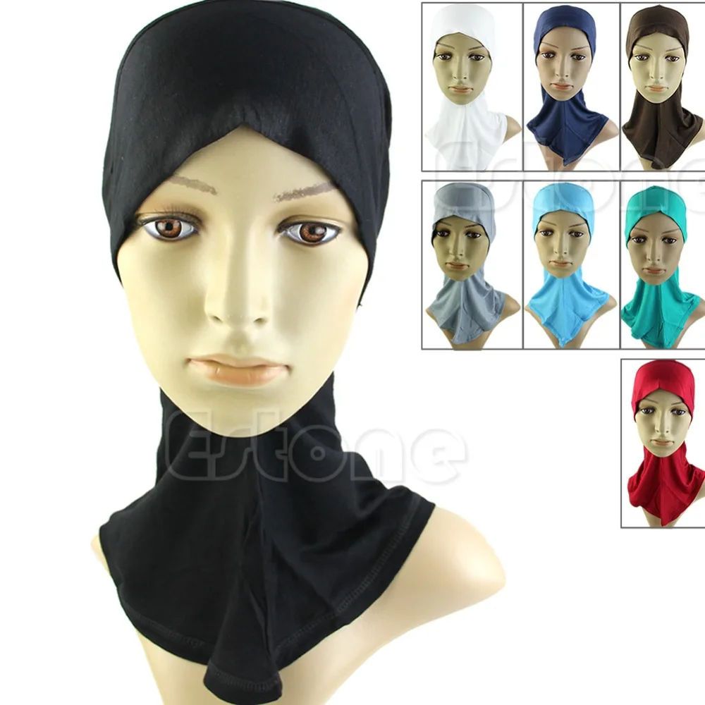 Hijab Sous Écharpe Cap Os Bonnet Islamique Tête Usure Bande Cou Poitrine Couverture Chapeau