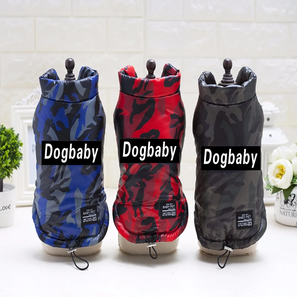 

New Popular Thickness DogBaby Camouflage Style Two Legs Pet Dogs Winter Coat Small Puppy Dogs Clothing Size From S To XXL