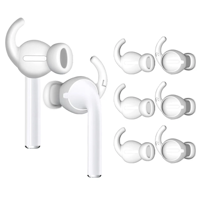 3 пары силиконовых наушников для Apple Airpods чехол для наушников коробка для хранения карманные наушники с шумоподавлением