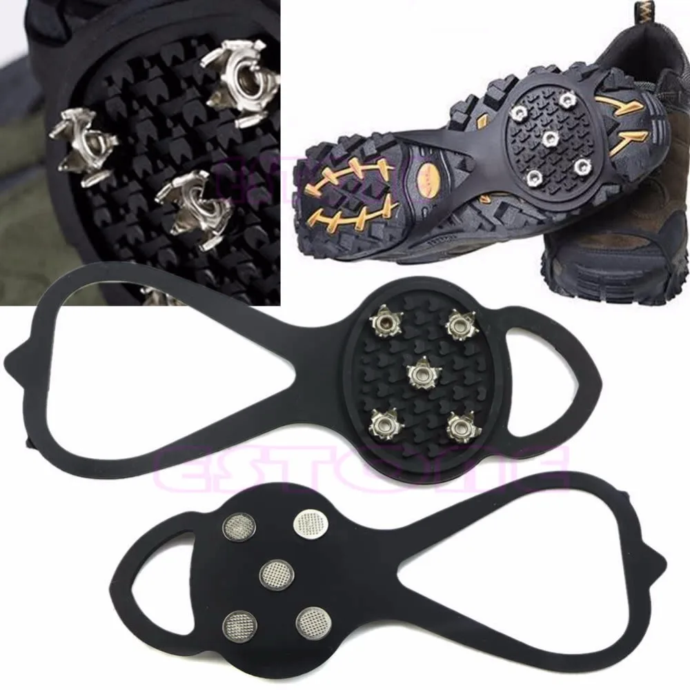 THINKTHENDO 1 пара ледяные зимние шипы Нескользящие обувь Grippers Crampon Walk Cleats|ice snow|snow iceboot