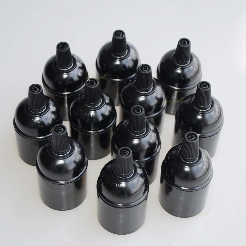 

10pcs/lot E27 Bakelite Lamp holder Edison Pendant Lamp Holder light Socket Vintage Industrial black plastic lamp base