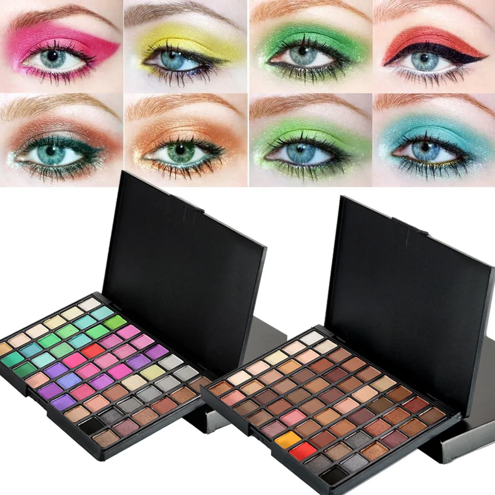 

54 Color Simple Fashion Eye Shadow Makeup Palette Matte Pearlescent High Light Non-Flying Powder Long Lasting Professional#YL1