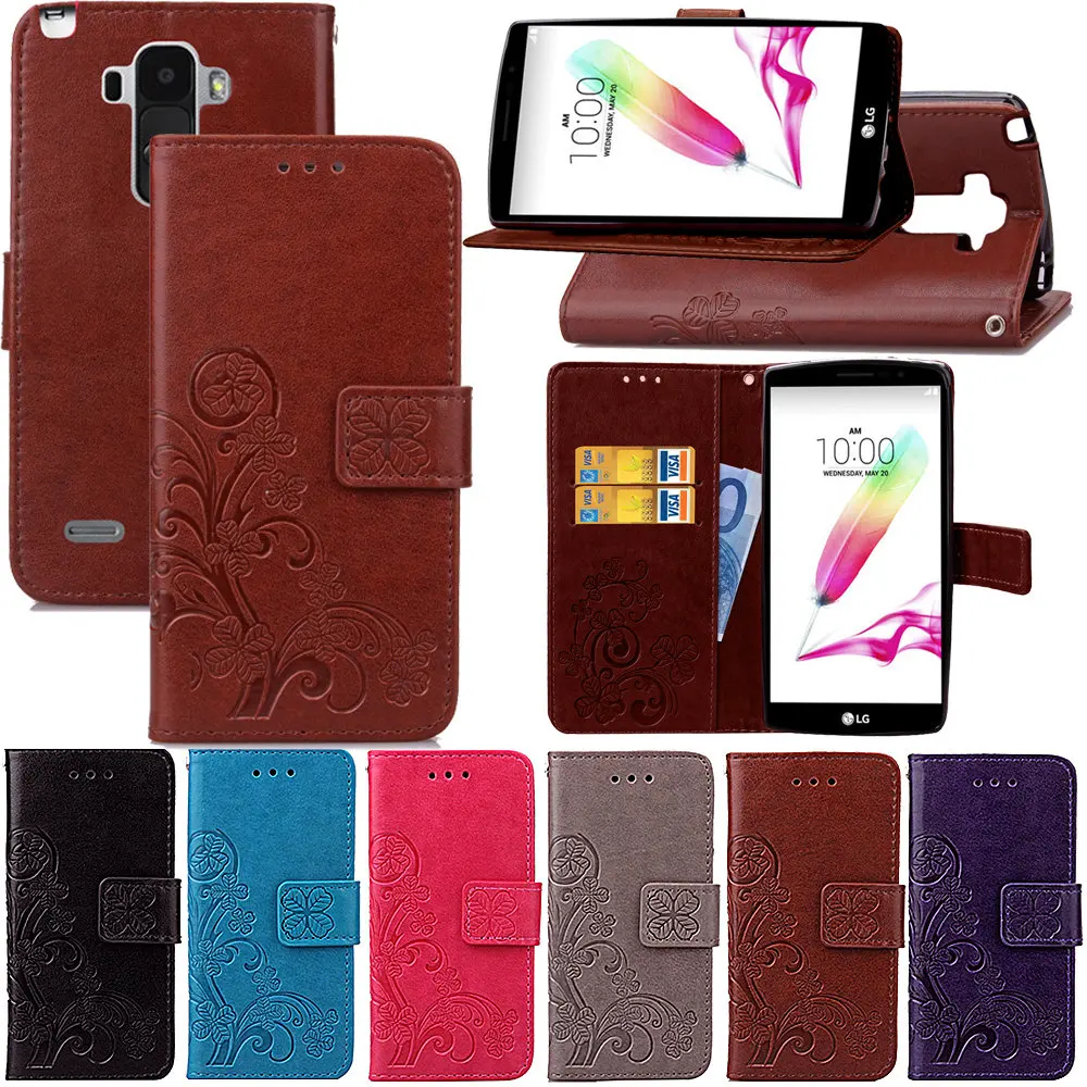 

G4Stylus Emboss Leather Case for LG ( LG4 Stylus ) Flip Cover Stand Card Slot Wallet Cases Covers LG4stylus black G4 Stylus