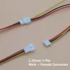 Connecteur Micro JST de 1.25MM, lot de 20 pcs/connecteur mâle et femelle, à 2 broches/3/4 broches avec câbles, LED broches ► Photo 3/6