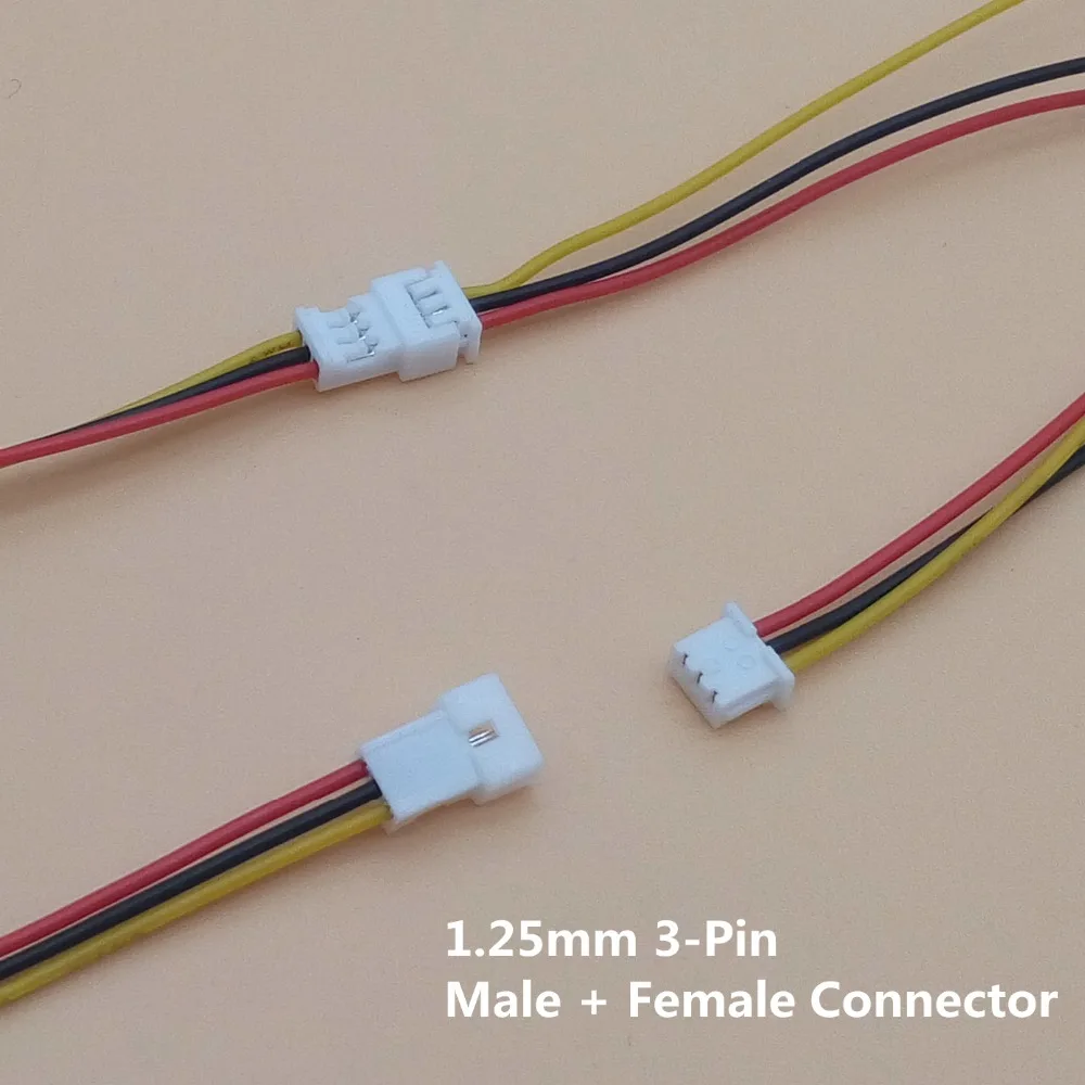 Micro connecteurs 2 broches RM 1,0 Noir Blanc 2pin Connector Cable Black White 