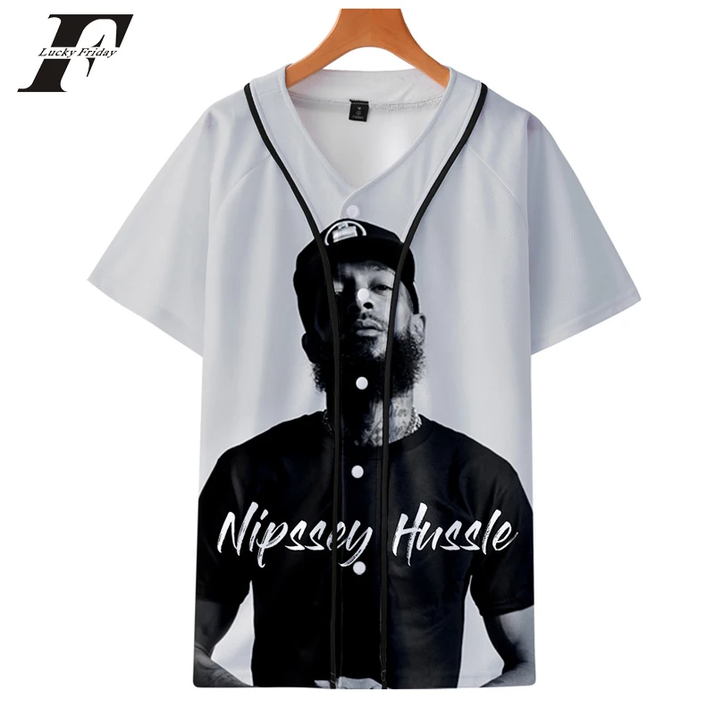 

Kpop Nipsey hussle baseball t shirt men/women 3d print short sleeve tshirt Leisure HIP HOP t-shirt streetwear plus size clothes