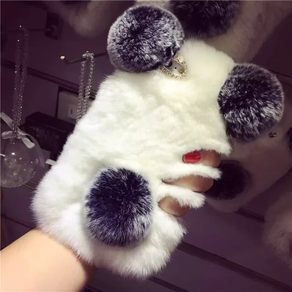 bilder für Neue Ankünfte winter kaninchenhaar Fell Panda plüsch phone cases Für iphone 6 6 s 7 6 plus 6 s plus 7 plus schutz shell bilder für Neue Ankünfte winter kaninchenhaar Fell Panda plüsch phone cases Für iphone 6 6 s 7 6 plus 6 s plus 7 plus schutz shell