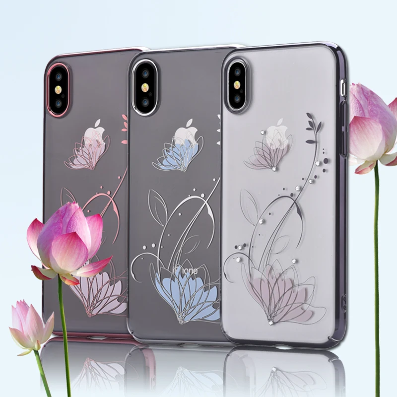 

Original DEVIA 360 Degree Protection Swarovski Element Crystal Clear Ultra Thin Lightweight Protective Case for iPhone X