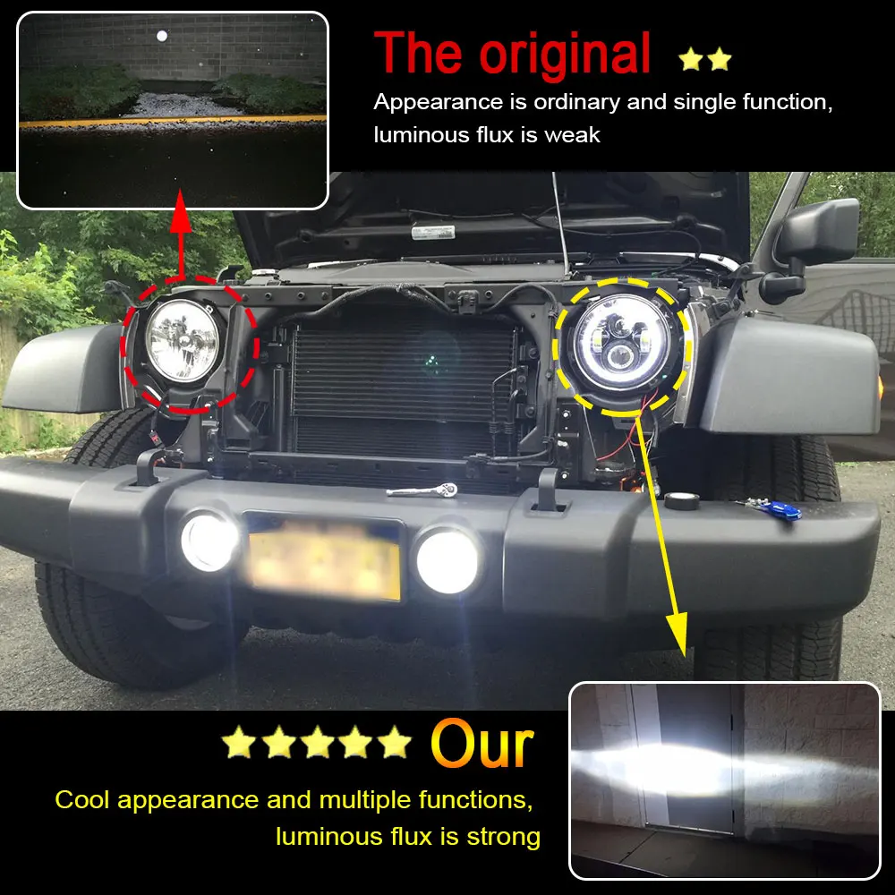 2pcs 7 Inch Led Driving Light 50W 30W LED Car Headlight Kit H4 H13 Auto for Jeep Led Head Lamp Bulbs Dipped & High Beam 2pcs 7 Inch Led Driving Light 50W 30W LED Car Headlight Kit H4 H13 Auto for Jeep Led Head Lamp Bulbs Dipped & High Beam