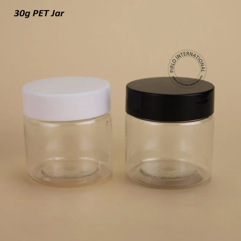 

100pcs/lot 30g 1oz Empty Transperent Plastic Cream Jars Containers Women Cosmetic Bottle with Lid Makeup Storages Free Shipping