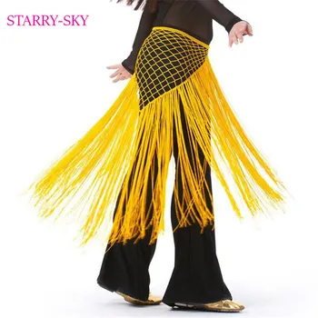 

Triangle Belly Dance Hip Scarf Wrap Waistband Belt Skirt Mermaid Grid Tassel Belly Dance Costumes Waist Scarfs 13 Colors
