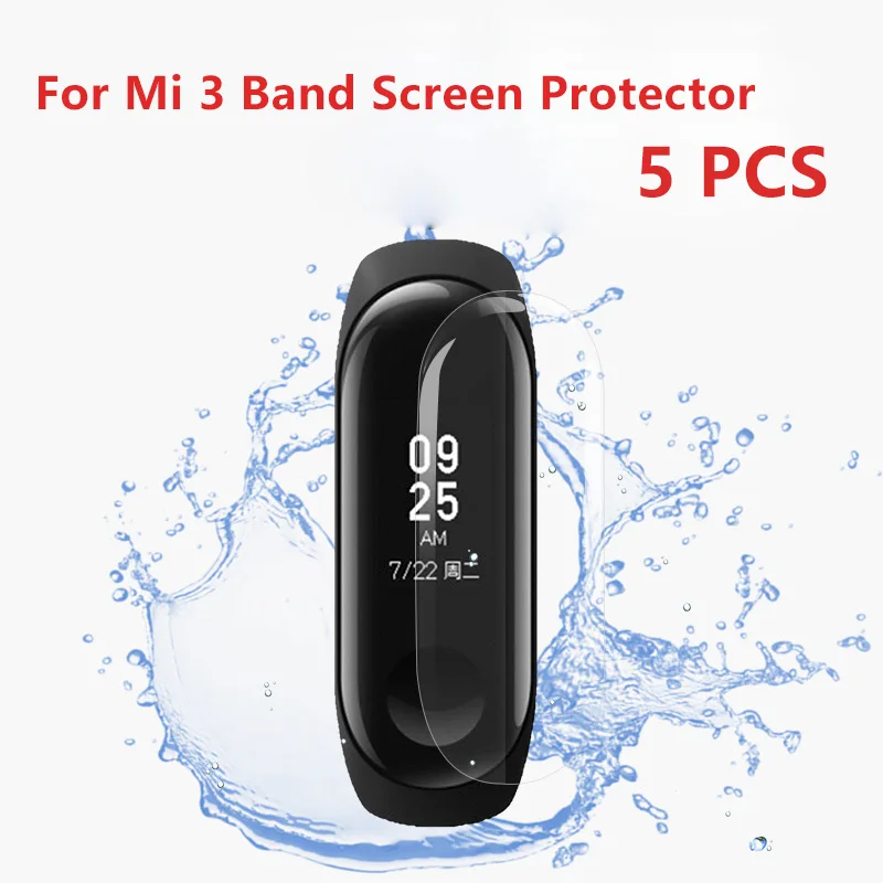 Защитная пленка на весь экран для смарт браслета Xiaomi Mi Band 4 3 5 шт.|Смарт-аксессуары|