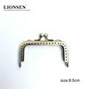 LIONSEN 8.5/12.5/15.5/18/20cm Glossy finish Antique Bronze Square Metal Purse Frame Handle for Clutch Bag Accessories Kiss Clasp ► Photo 3/6