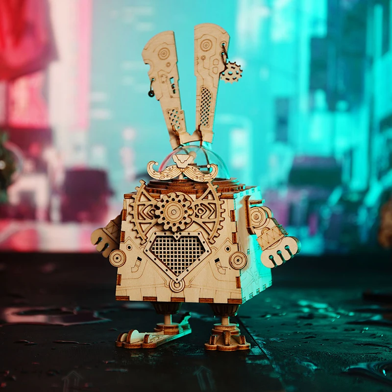 Robotime 5 видов вентилятор вращающийся Деревянный DIY стимпанк модель строительные
