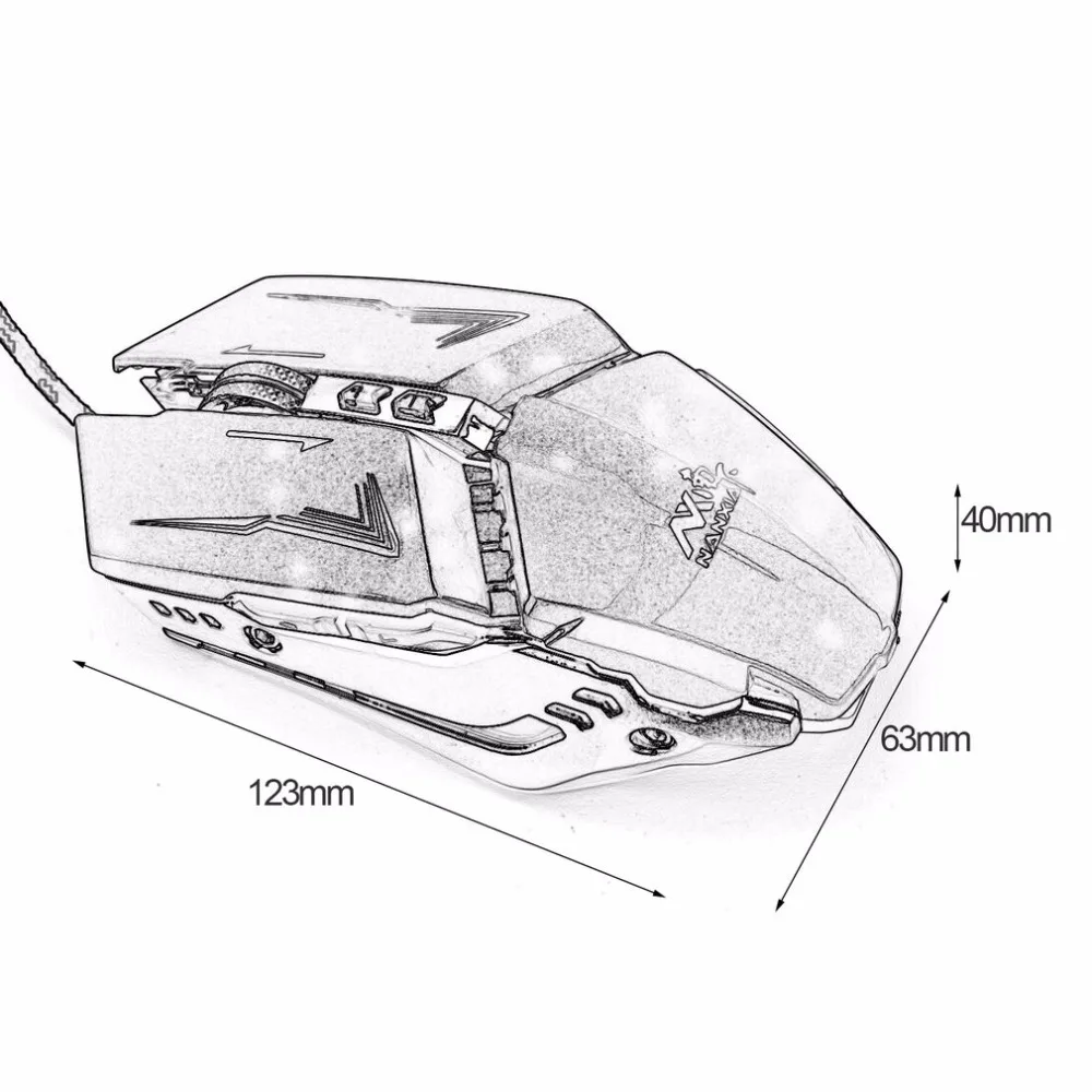NANXIA M620 8D USB проводной Подсветка игровой Мышь оптический портативных ПК Мышь Эргономика игры мыши Plug And Play компьютерной периферии