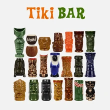 Кружка Тики бокал для коктейлей пивной Кубок для вина керамическая сова Тики-бокалы искусство ремесла творческие Гавайские кружки искусство керамическая чашка винные ремесла барные инструменты