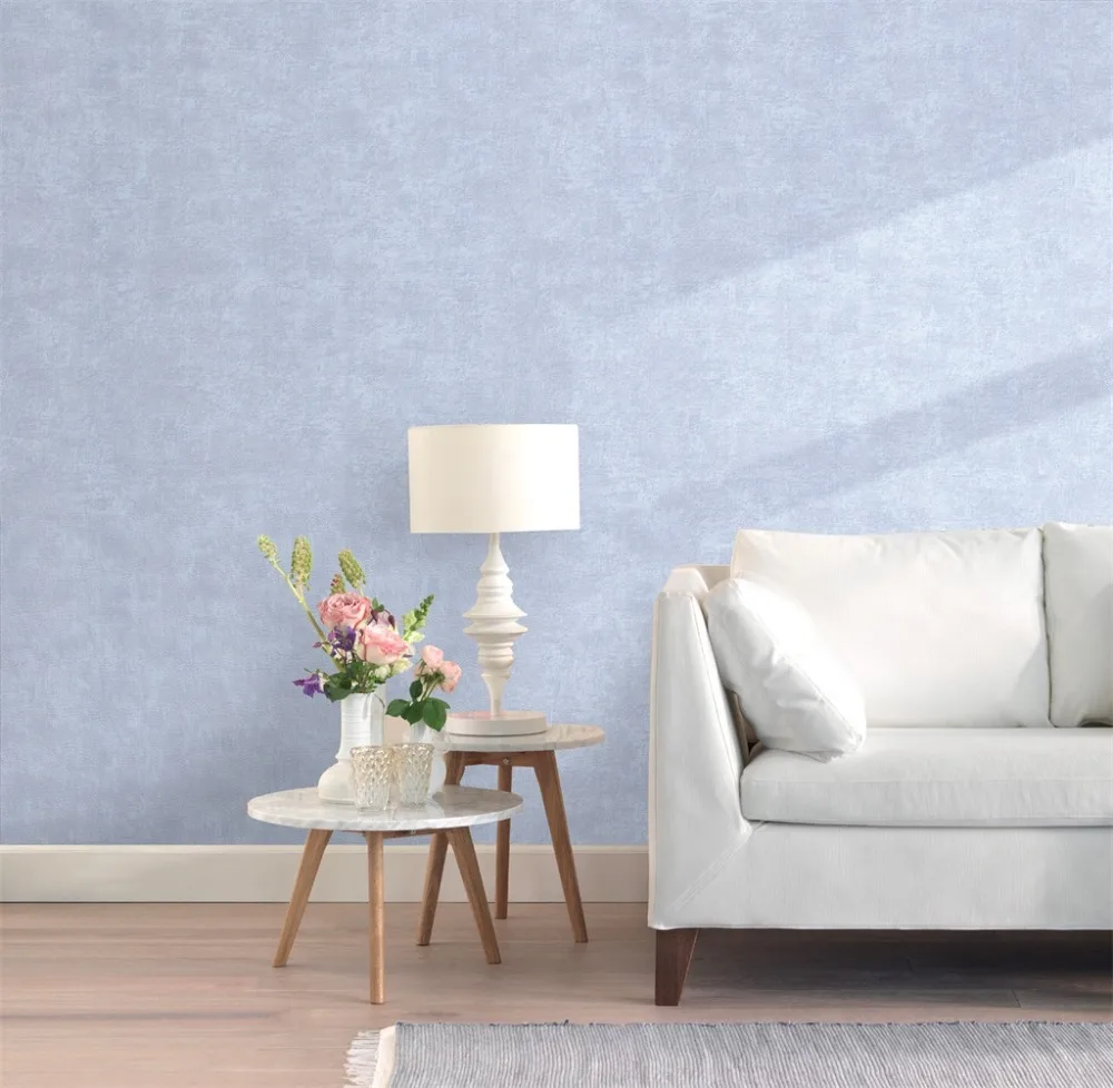

HaokHome Modern Solid Color Non Woven Wallpaper Modern Silk Wallcovering Lavender Simple Wall Paper for Livingroom Bedroom Decor