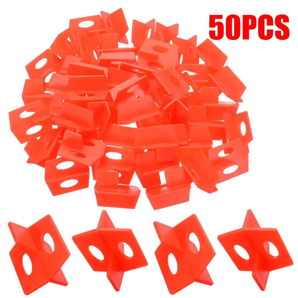 

50pcs Tile Leveling System 3 Side Cross Spacer Floor Wall Leveler Tool For Home Construction Tools Leveling System Clips