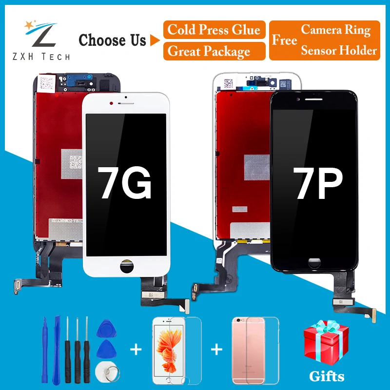 

Grade AAA for iPhone 7 LCD Display Screen Replacement Lens Pantalla for 7 plus Ecran Touch Digitizer by Free Shipping with Gifts