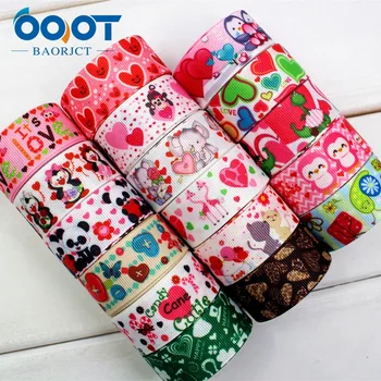 

OOOT BAORJCT 174205,22mm love Printed grosgrain ribbon,DIY handmade,Wedding decoration materials, Valentine's Day essential
