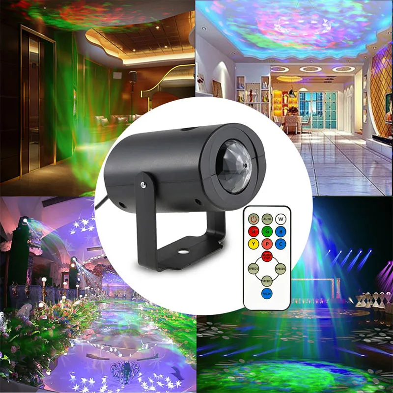 

Stage Lighting Effect LED Magic Ball Water Pattern RGB Dynamic Water Ripple Effect Lamp Laser Projector for KTV Party Bar