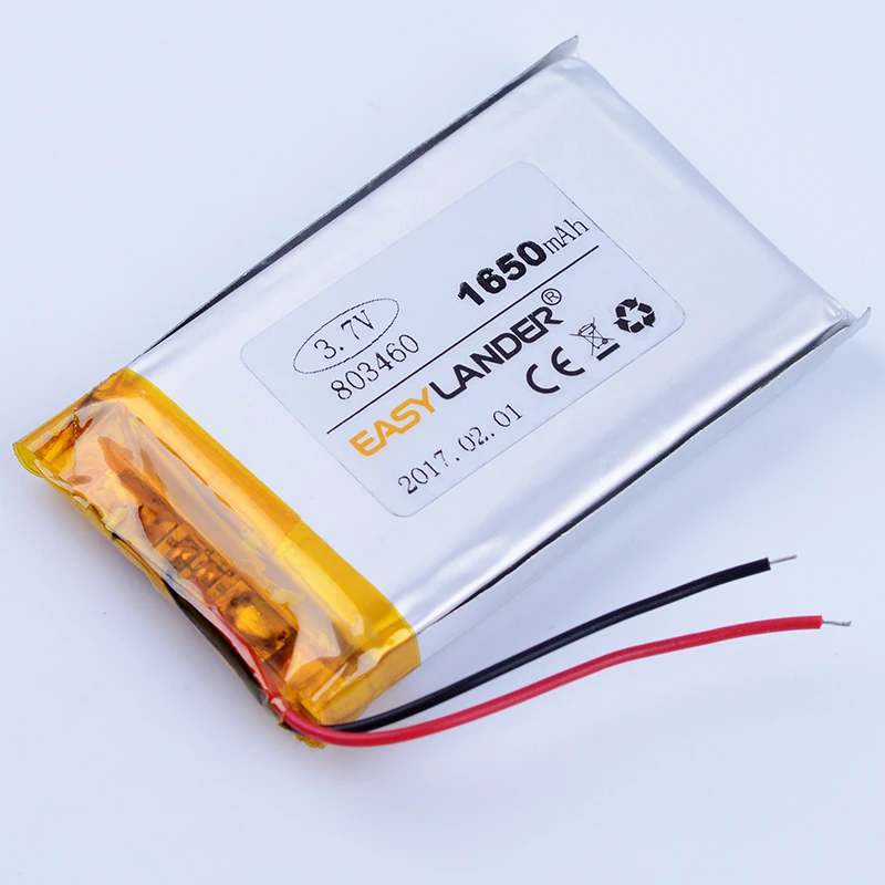 803460 3 7 V 1650mAh литий-полимерный литий-ионный аккумулятор для mp3 mp4 GPS динамик PDA DVR