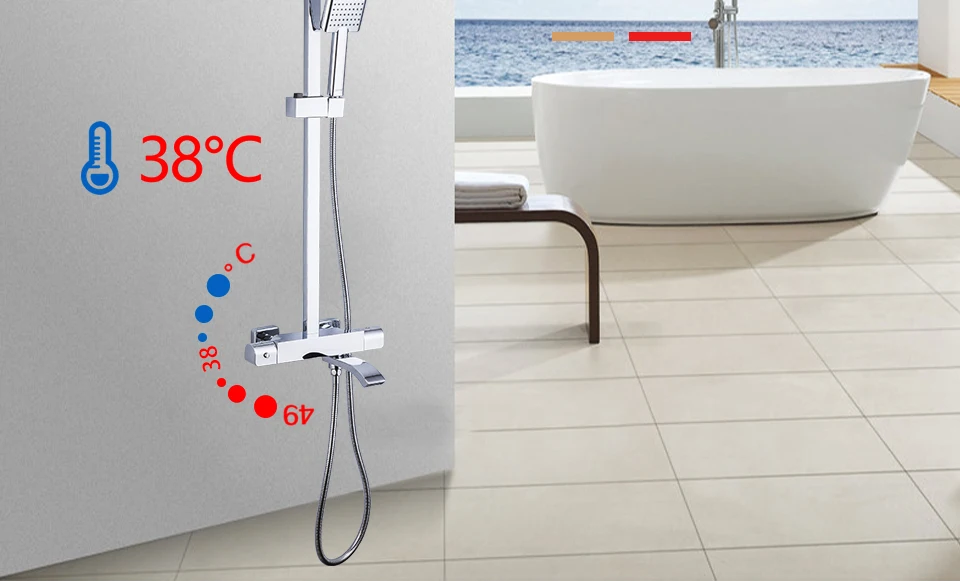 GAPPO термостатический набор сантехники душевой набор ливневый смеситель горячий и холодный черный смеситель для ванны термостатический душевой смеситель