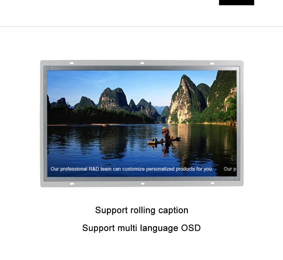 21,5 Дюймов открытая рамка 1080P со слотом для карты sd usd full hd led tv Портативный mkv плеер цифровые экраны полка светодиодный экран