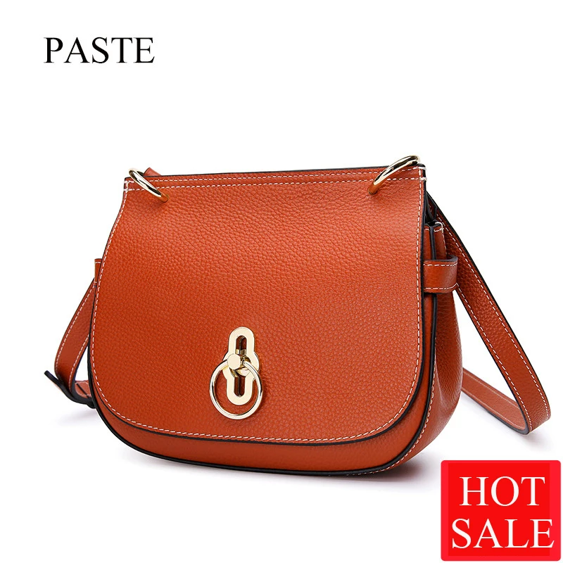 

PASTE Female First layer cowhid Totes Women Shoulder bag Leather Messenger Bags fashion Satchel bag Handbags Crossbody bags